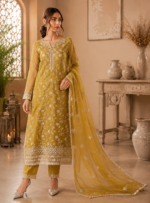Crinkle Chiffon Kurta Set