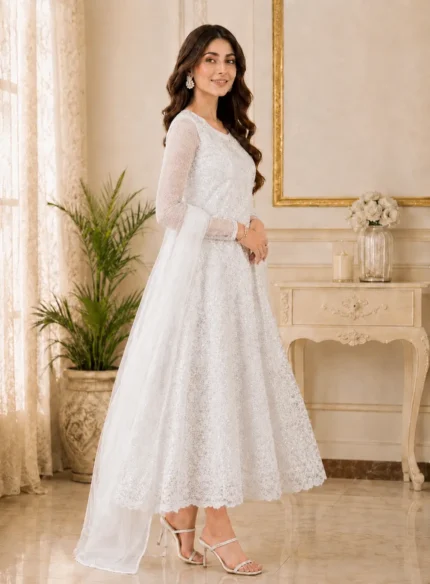 Chiffon White Maxi Dress