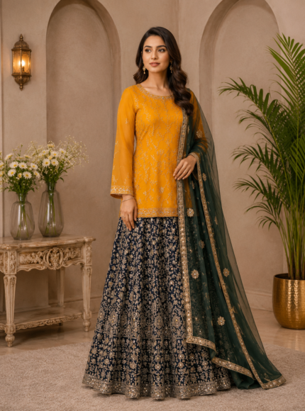 Mustard Yellow Lehenga