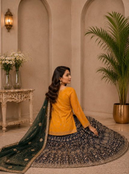 Mustard Yellow Lehenga