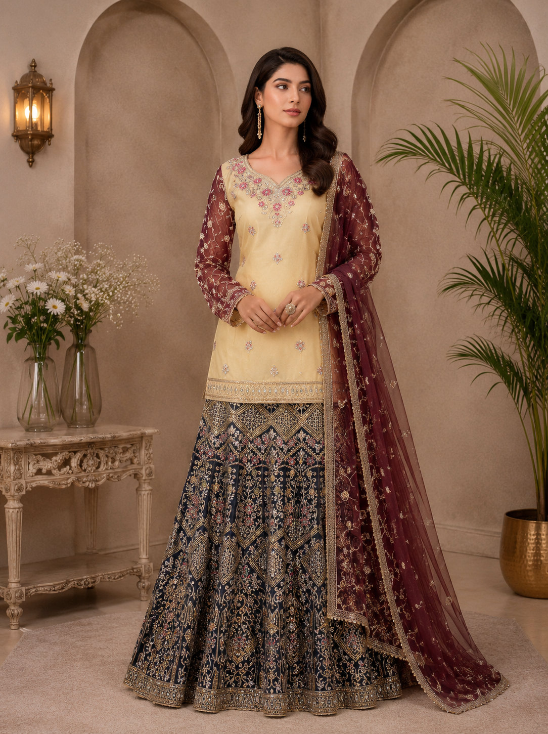 3PC Embroidered Skirt 3PC Embroidered Skirt