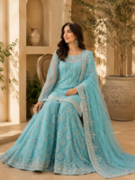 Turquoise Georgette Sharara
